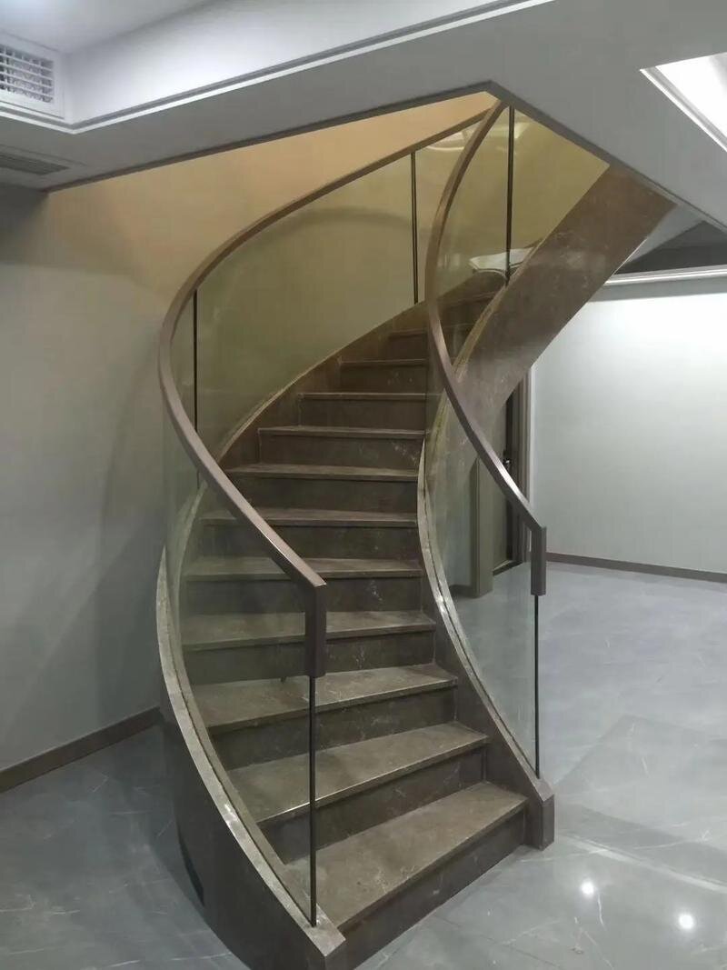宿城区热弯弧形玻璃弧形楼梯玻璃 - 厂家